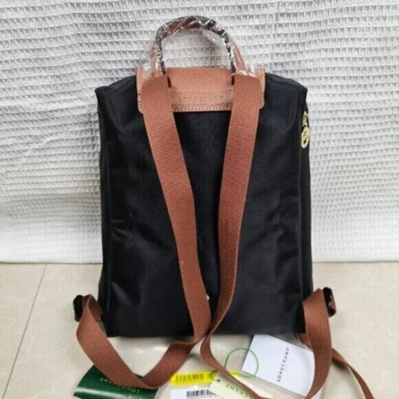 Longchamp Black Backpack with Brown Accents - Picture 2 of 7